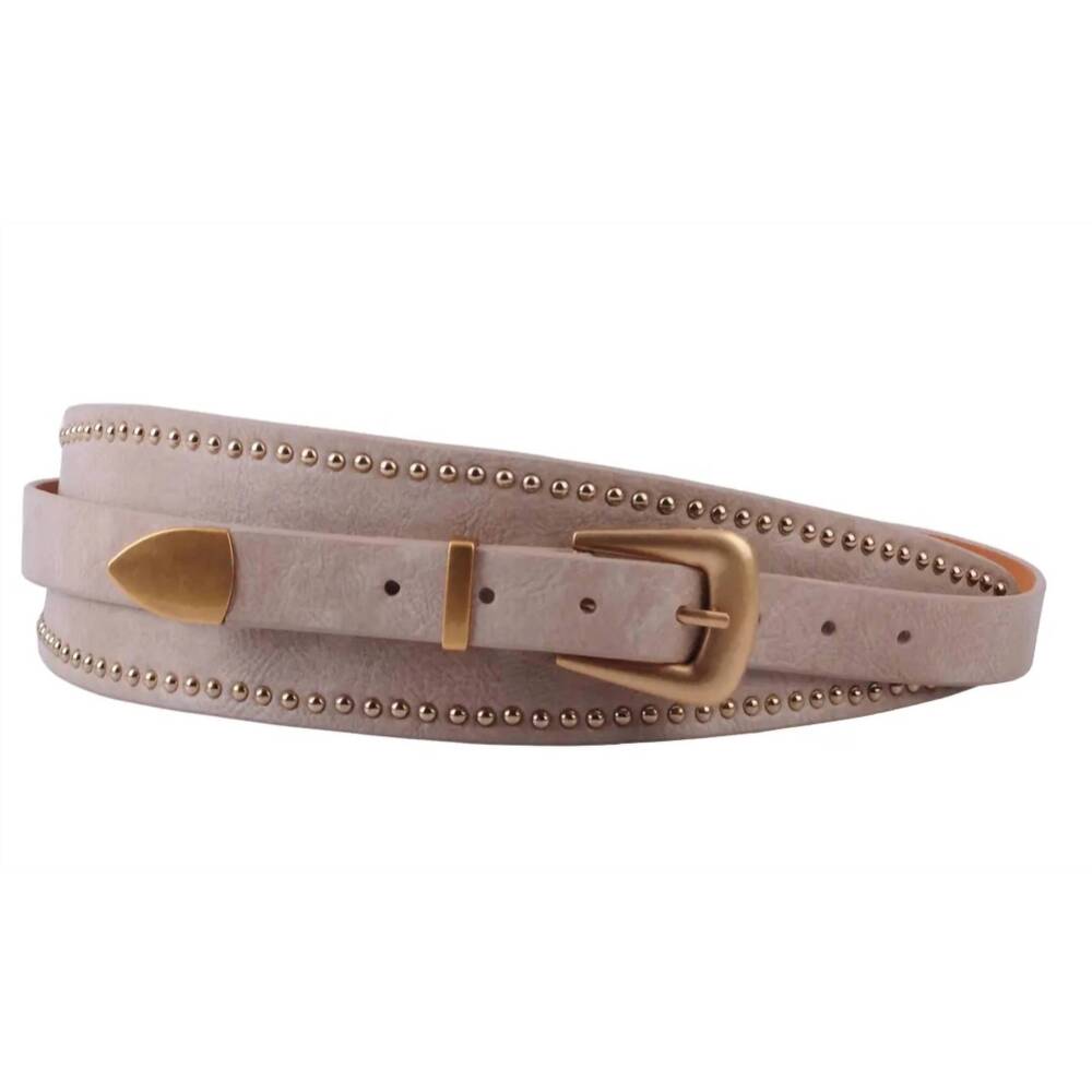NEW MOST WANTED women's studded garde western belt in taupe